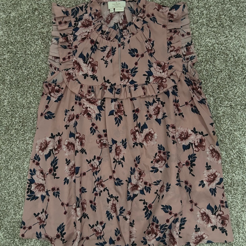 Kate Spade Out West Prairie Rose Blouse XS